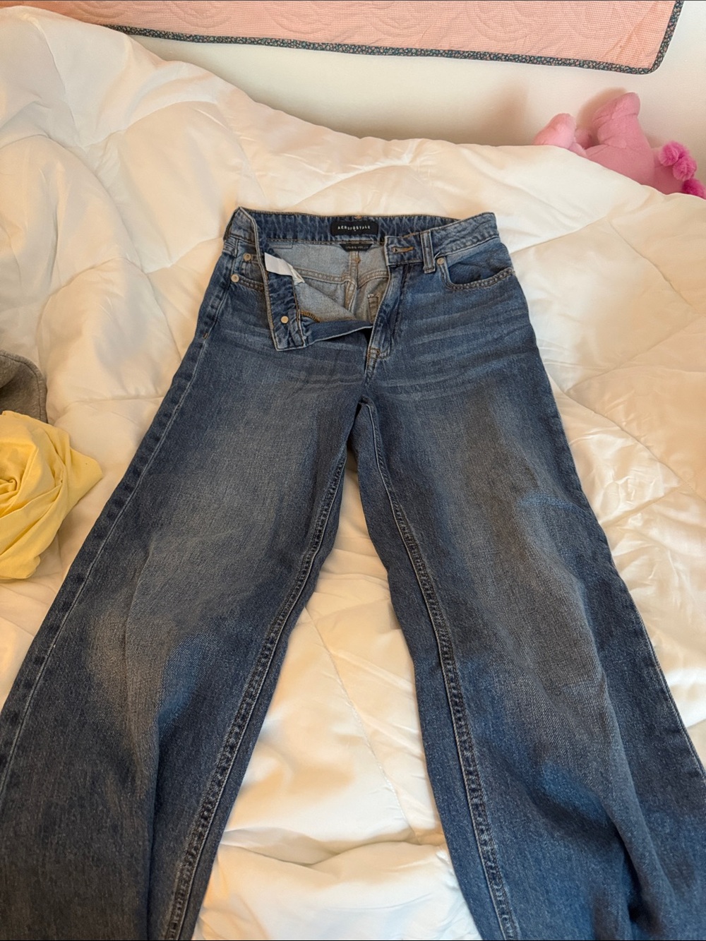 Classic High-Rise Wide Leg Jeans - Blue